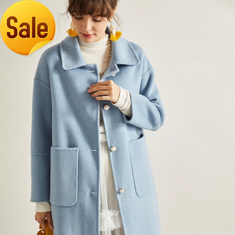 

Winter Spring Wool Coat Women Korean Long Overcoat Outwear Green Coat Size Coats Long Sleeve Femme Elegant