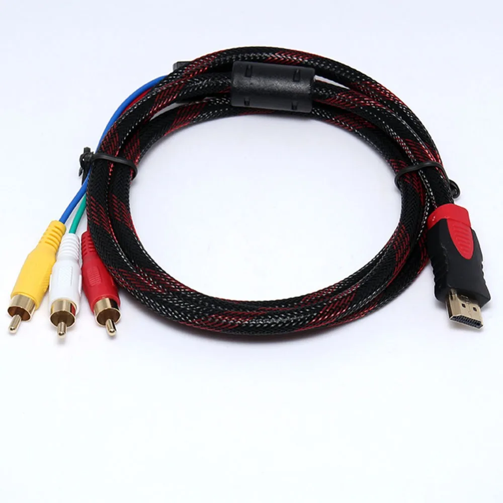 5-футовый HDMI-совместимый с 3-RCA Видео Аудио AV компонентный конвертер адаптер