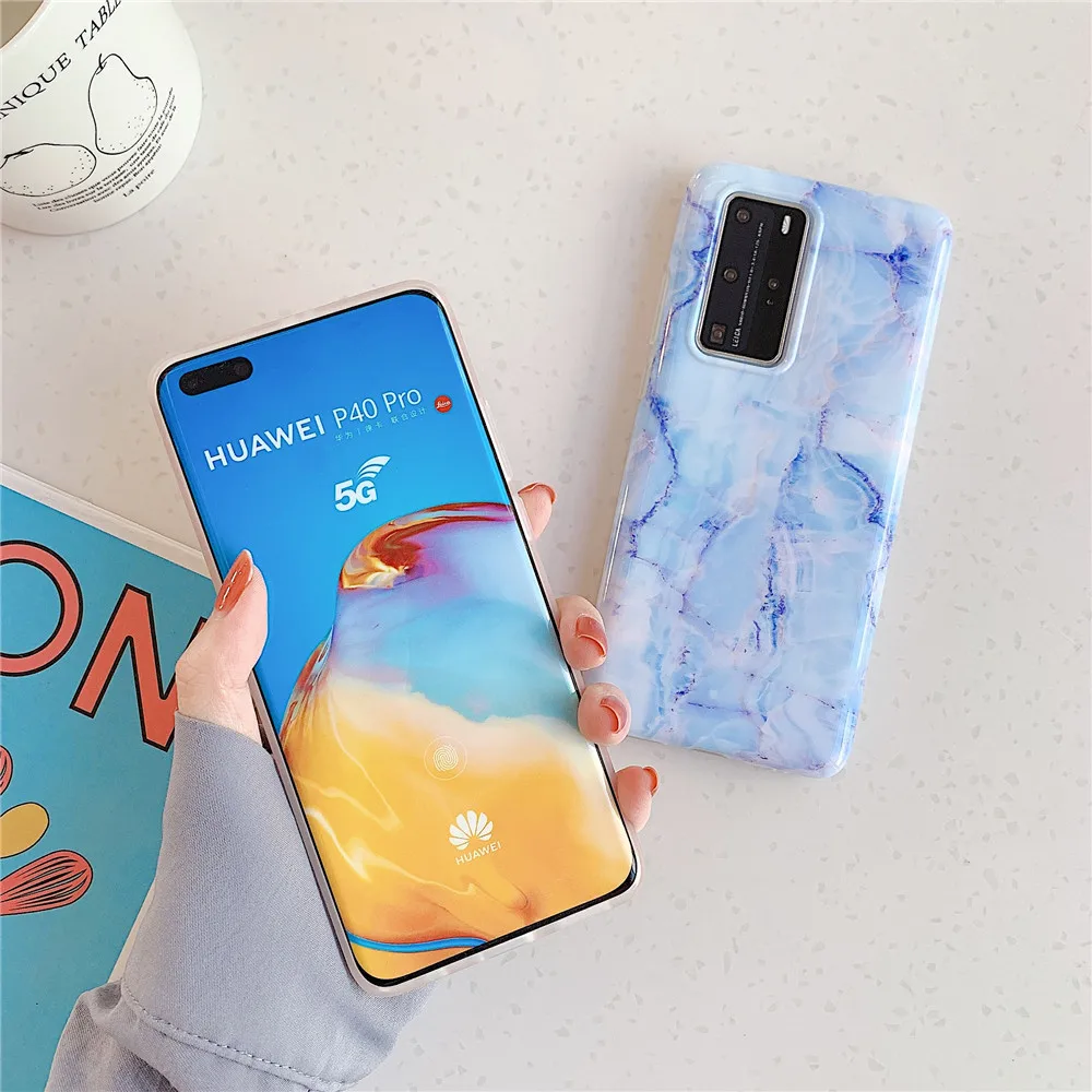 FLYKYLIN мраморный чехол для телефона iPhone SE 2020 11 Pro Max задняя крышка Huawei P30 P20 P40 Lite Mate 20 30