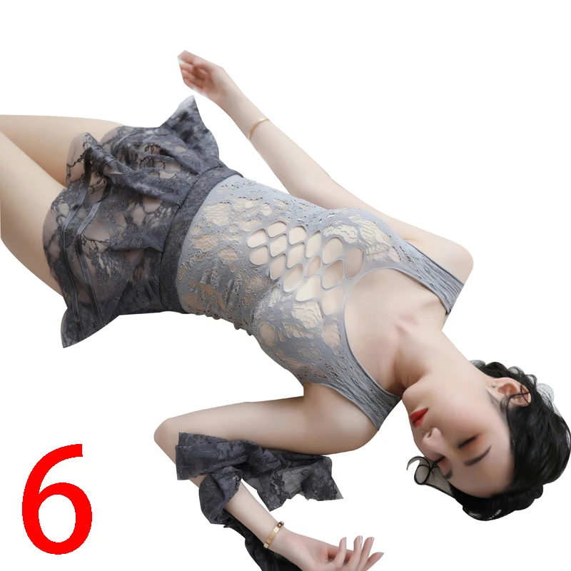 Женский короткий комбинезон без рукавов с кружевной юбкой мягкая эластичная