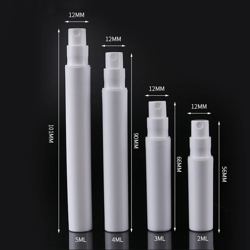 

Wholesale Empty Sample Spray Bottles 2ml 3ml 4ml 5ml White Plastic Perfume Bottle Vial 1000pcs/lot