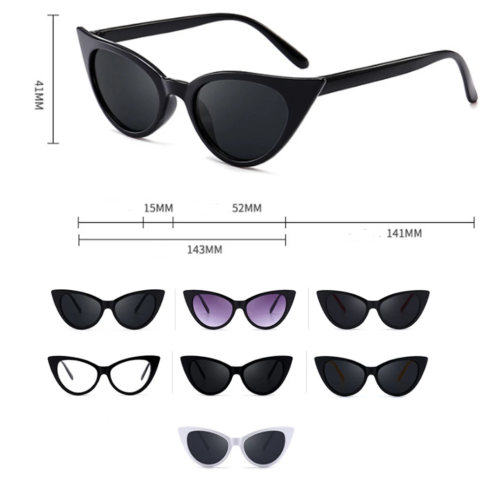 

Cat Eye Sunglasses Women Sexy Retro Small Cateye Sun Glasses Mens 2021 Brand Designer Colorful Eyewear Shades For Female