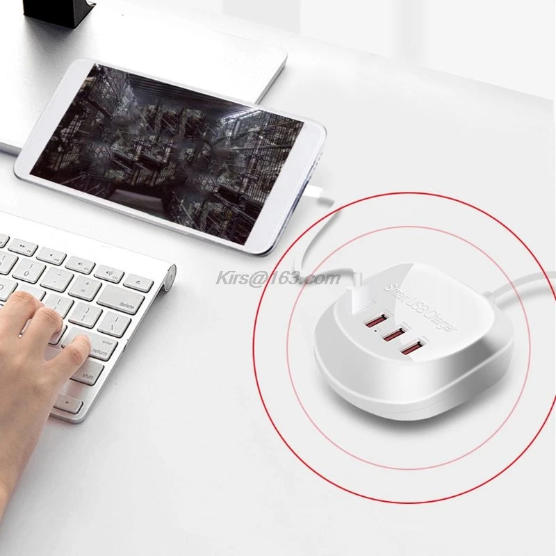 4 портовая USB Настольная зарядная станция Подставка портативное зарядное