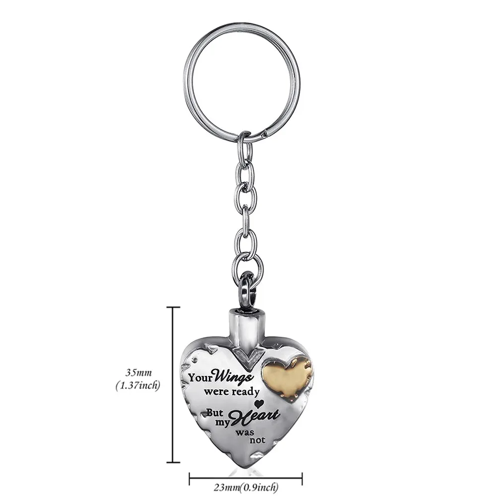 Брелок в форме сердца с подвеской для мужчин и женщин брелок-урна кремации