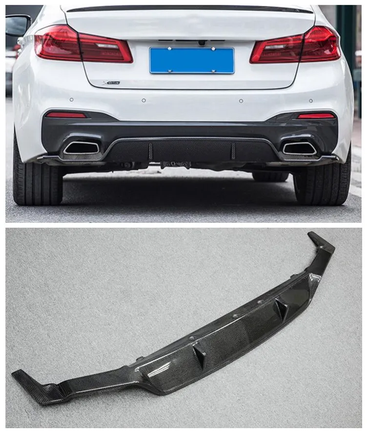 Задний бампер из ABS черного и углеродного волокна спойлер багажник диффузор