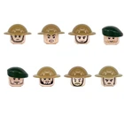 Детали для шлема, военная армия WW2, британский солдат, аксессуары для конструктора, детали для шлема британской пехоты, медицинская пехота, игрушки
