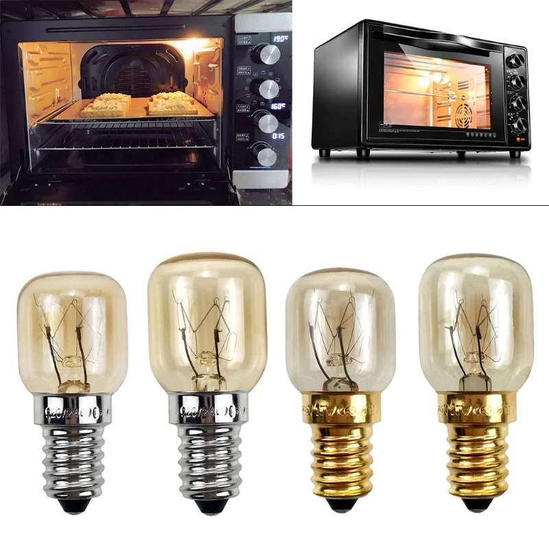 

2 шт. 220V E14 300 градусов при высоких Температура устойчивостью микроволновая лампочка для духовки кухонная лампа осветительная лампа 15 Вт ЗОЛ...