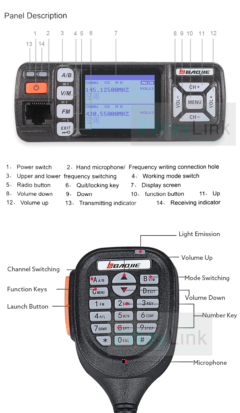 Baojie BJ-318 автомобиля иди и болтай Walkie Talkie радио двухдиапазонный УКВ UHF Мобильная радиосвязь 20/25 Вт иди и болтай Walkie Talkie “иди и 10 km автомобильные радио 10 км обновление BJ-218 Z218