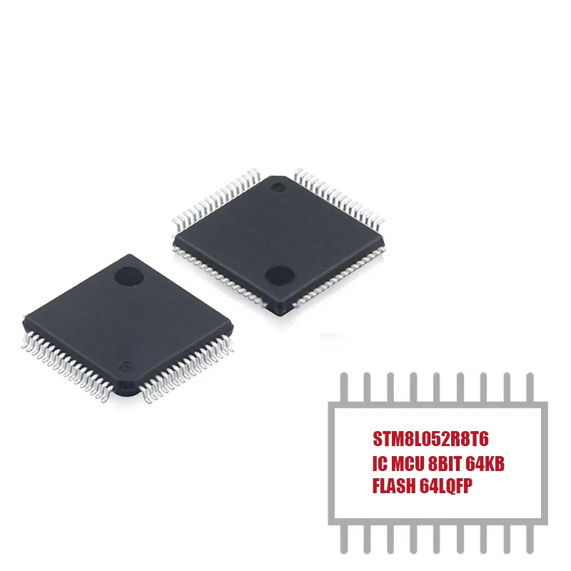 

My Group Asia 1PCS STM8L052R8T6 MCU STM8 series Microcontroller IC 8-Bit 16MHz 64KB (64K x 8) FLASH 64-LQFP (10x10)