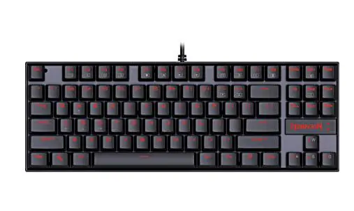 Red Backlit Redragon K552 KUMARA Механическая игровая клавиатура красный светодиодный с подсветкой синие переключатели эргономичная 87 клавиш USB Проводная клавиатура для PC Gamer - Цвет: Red Backlit