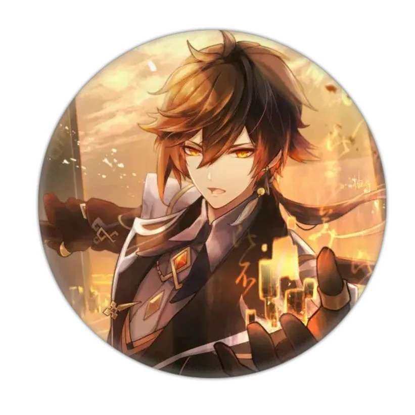 Мультяшные Значки для игры Genshin аксессуары одежды крутые украшения рюкзака броши