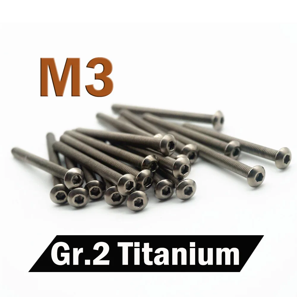 20 штук Титан болт с шестигранным углублением под ключ Allen Ti винты GR2 M3 x 4 5 на