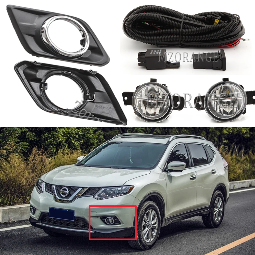 Светодиодный ные Противотуманные фары для Nissan X trail T32 Rogue SUV 2014 2017 противотуманные