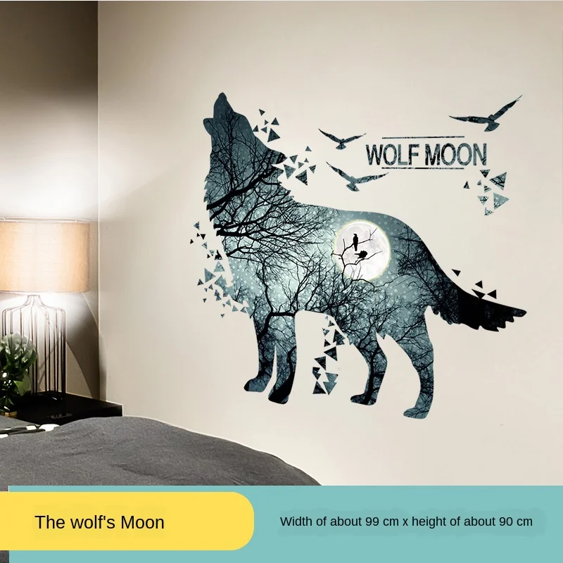Room bedroom decoration painting background wall layout ins stickers 3D stereo interior | Дом и сад