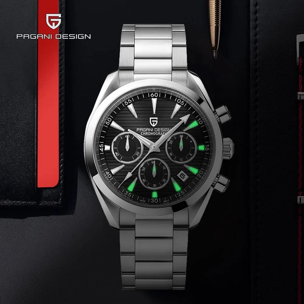 

PAGANI DESIGN 2021 New Men's Watches Quartz Business Watch Mens Watches Top Brand Luxury Watch Men Chronograph VK63 Reloj Hombre
