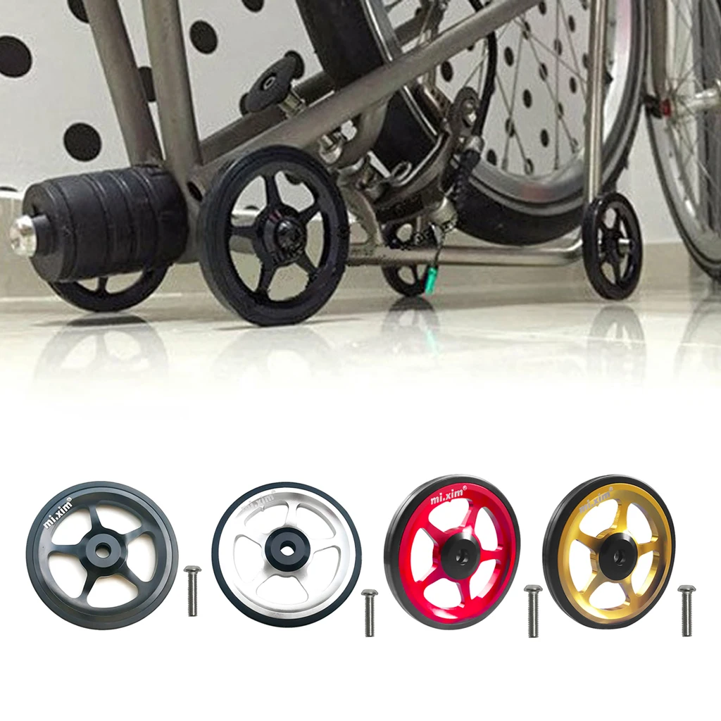 

Folding Bike Easy Wheel Modification Parking Transporting Easywheel Refit Component Part with Mounting Bolt