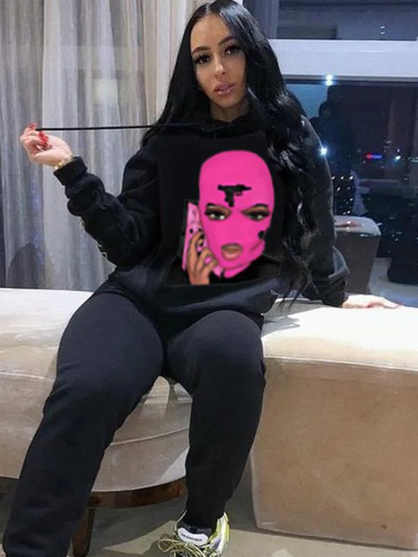 Комплект из двух предметов женский зимний свитер толстовки и штаны наряды 2020