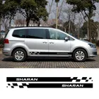 Наклейка на кузов автомобиля для-Volkswagen Sharan, наклейка на дверь, боковую юбку, гоночные наклейки, обе стороны MPV, спортивные полосы