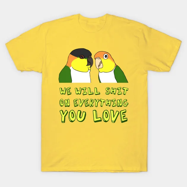 Мужская футболка с надписью we will shit on All you love caique женская | одежда