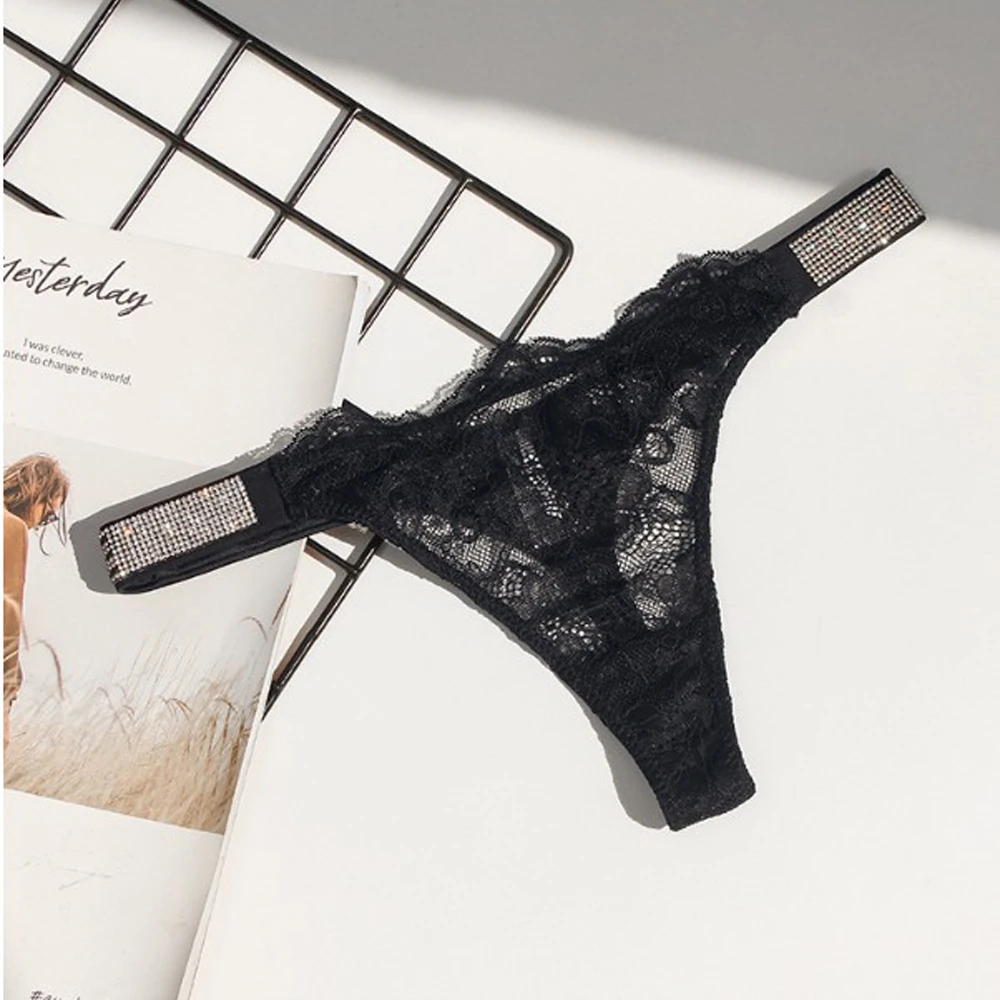 Женские кружевные трусики-стринги с надписью Love стразы нижнее белье для женщин