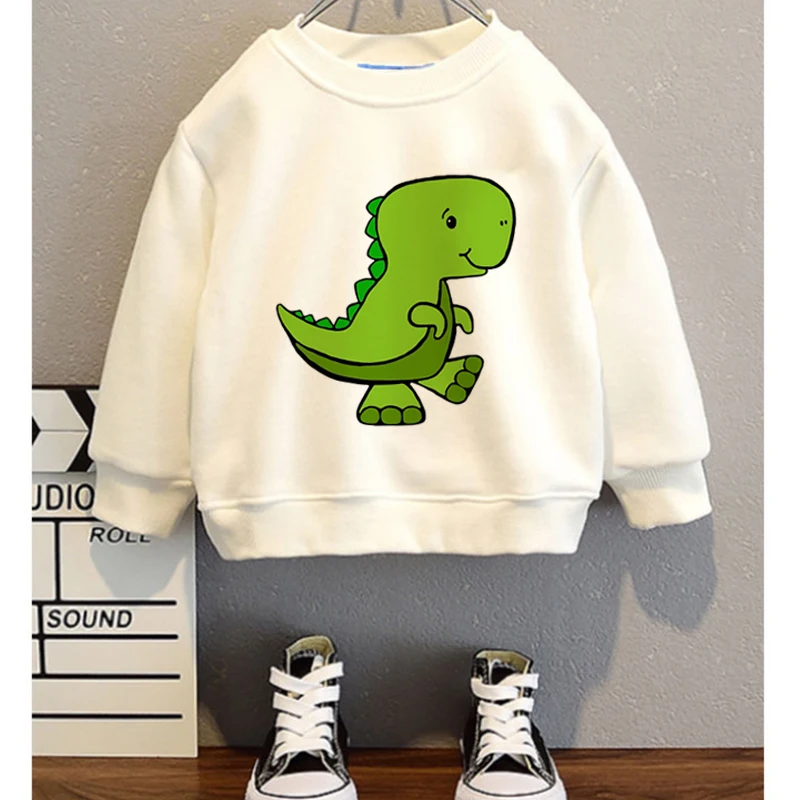 

Sweatshirt Wimter New Children's Clothing Anime Dinosaur Loose Casual Clothes Young Children Boys Cute Round Neck Long Sleeve