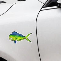 New Angry Mahi Fish Reflective Car Stickers for Bumper Rear Windshield Suv Cover Scratch Decal Auto Exterior Decoration KK168cm