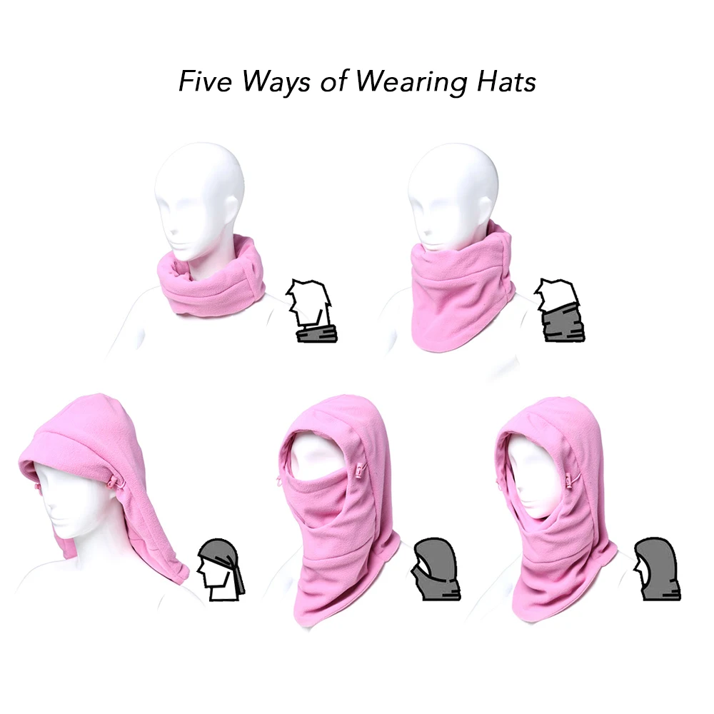 Детская Балаклава с капюшоном лыжная маска для лица теплая зимняя флисовая шапка