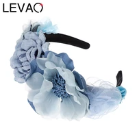 levao bridal garland headpiece holiday flower headband wreath hairband party girls hair accessories corolla crown head hoop new