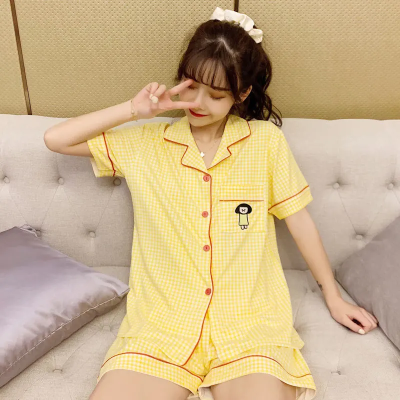 Красная полосатая пижама в сетку с коротким рукавом женские пижамные комплекты