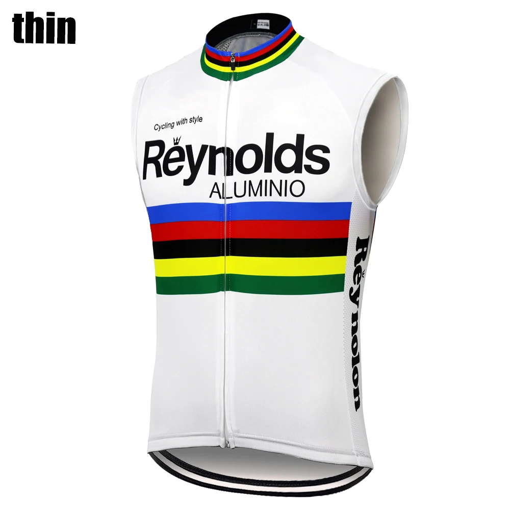

2020 Variety Of Retro Classic Sleeveless Vest Cycling Jersey Winter Warm Summer Thin REYNOLDS Mountain Bike Wear Hot Sale