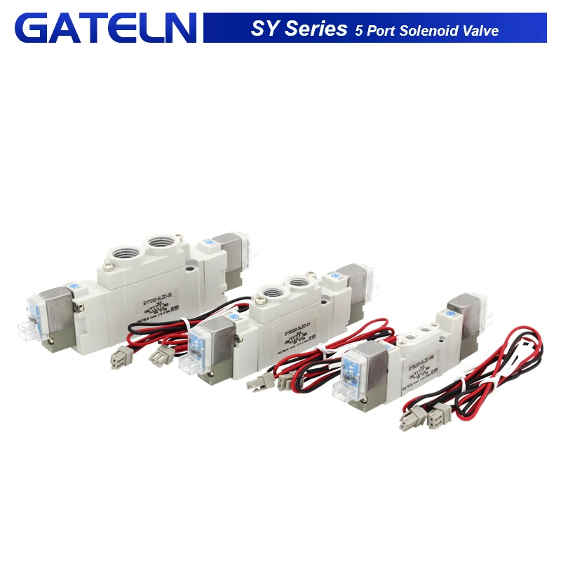 

High quality SMC Type 5 port 2 Solenoid Valve SY3220 SY5220 SY7220-4LZD/5LZD/6LZD Normal Close Internal Pilot Automation Valve