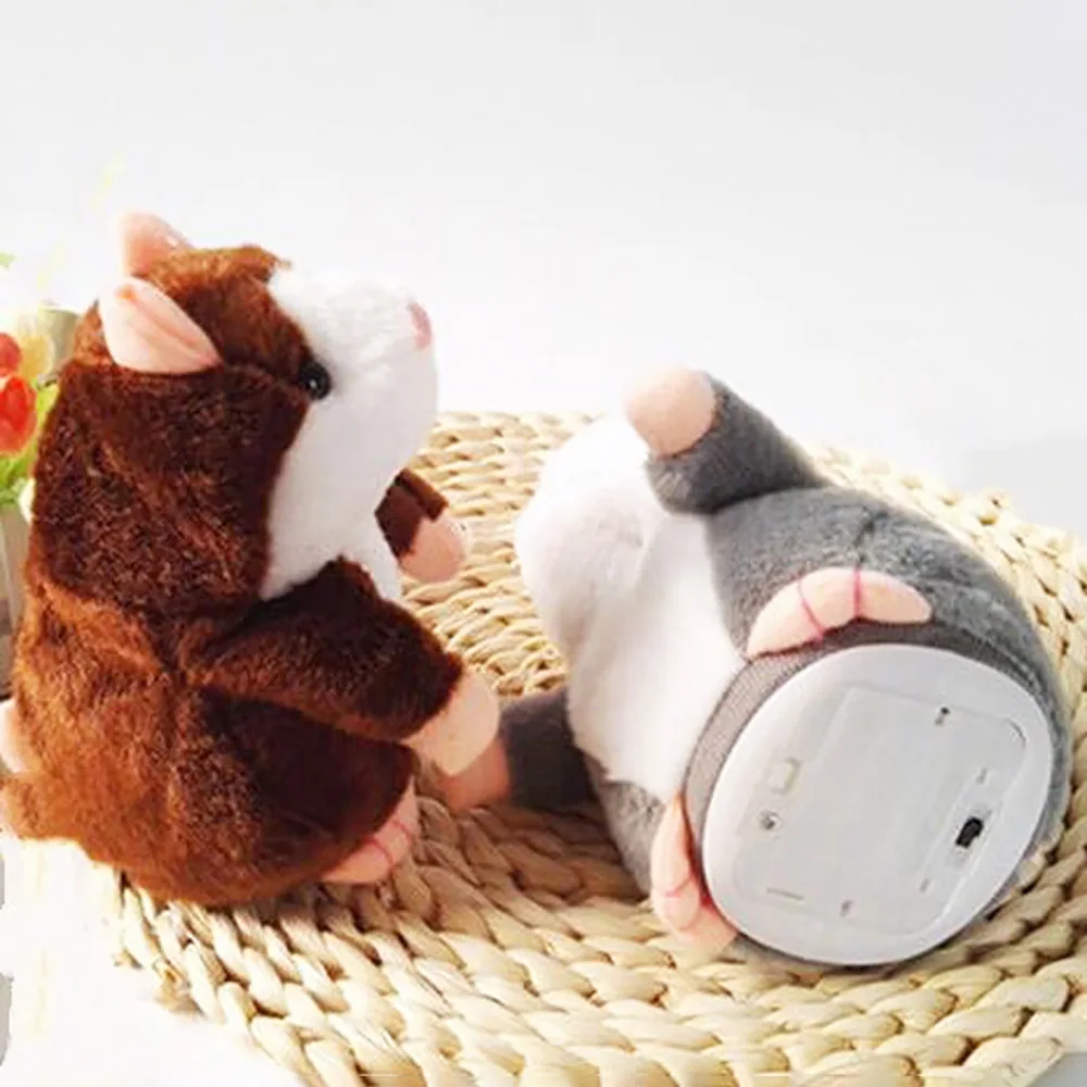 

Mini Cute Talking Hamster Sound Recording Mouse Toys Falante Pet Stuffed Plush Toy Educational Doll Toys for Children Toys 15cm