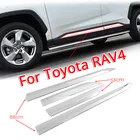 1 комплект ABS хромированные дверные кузова под давлением для Toyota RAV4 2019 2020 2021 двери автомобиля средства ухода за кожей Анти-Царапины протектор автомобильный боковой полосы Накладка