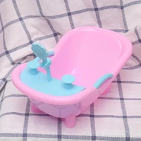 hs kids child cute shower bathtub 3d artificial toy doll house accessories decor