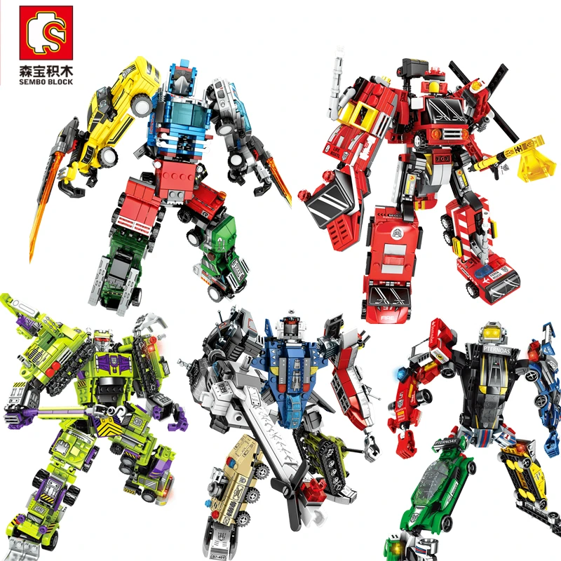 Робот Стиль Кирпичи Строительные блоки Совместимые основные бренды город