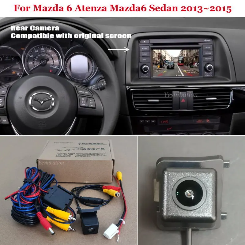 Auto Rückansicht Kamera Für Mazda 6 Atenza Mazda6 Limousine 2013 ~ 2015 - Back Up Reverse Kamera RCA & original Bildschirm Kompatibel