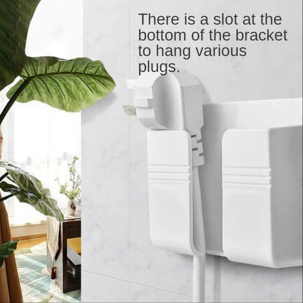 remote control mobile phone charging hanging holder multifunction wall mounted plug bracket storage box for home kitchen office free global shipping