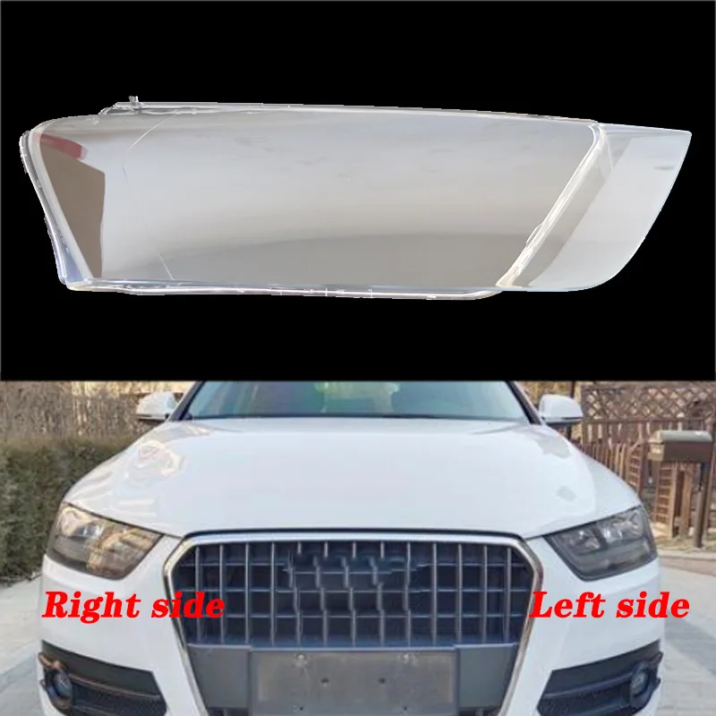 Для Audi Q3 2010 2011 2012 2013 передние фары стекло Маска крышка лампы прозрачный корпус лампы