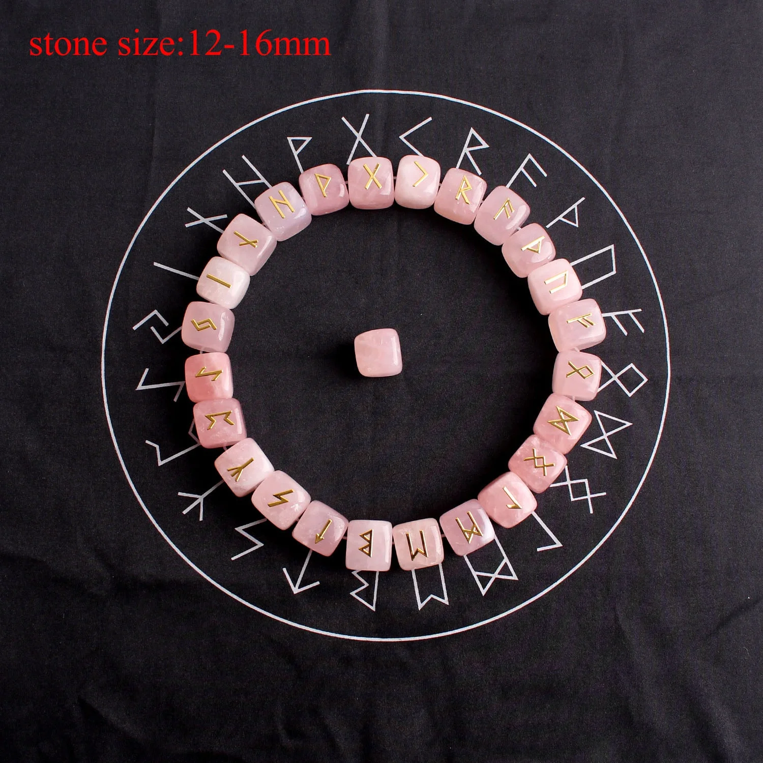 25Pcs Natural Chakra Various Cube Crystals Runes Metal Sticker Symbol Fortune-telling Divination Rock Stones Reiki Healing Gift | Дом и сад