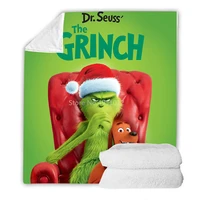 grinch stole blanket christmas 3d print flannel blanket for beds thick quilt fashion bedspread sherpa throw blanket adults kids