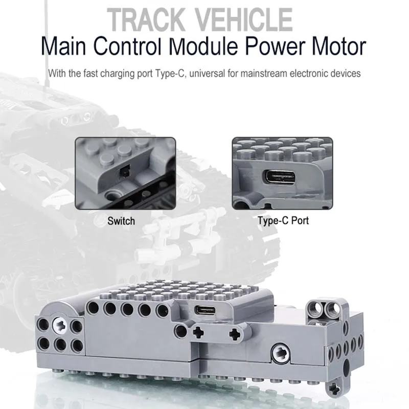 moc app rc гусеничный трюковый авто