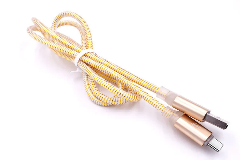 Gold 1 м Micro usb кабель для телефона светодиод Видимый поток света Micro usb зарядный кабель для синхронизации данных для телефона Android универсальные кабели для телефонов - Цвет: Gold