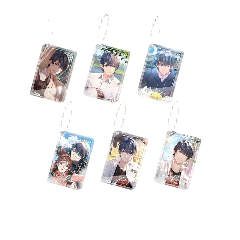 

6 Style Set Anime Game Tears of Themis Lu JingHe Heartbeat Series Cosplay Keychain Fashion Acrylic Cartoon Pendant Keyring Gifts