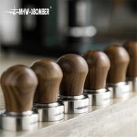 51mm coffee tamper flatthread base stainless steel espresso for delonghi powder hammer coffee accessories for barista tools