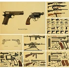 Ретро-постер Бонни и Клайд из крафт-бумаги всемирно известная часть пистолета наклейка для военных фанатов бара креативное украшение на стену