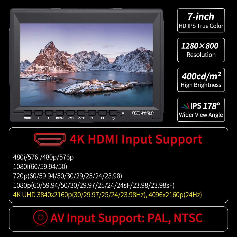 Камера FEELWORLD FW759 7 дюймовый IPS HD DSLR монитор 4K HDMI 1280x800 ЖК дисплей видео помощник для