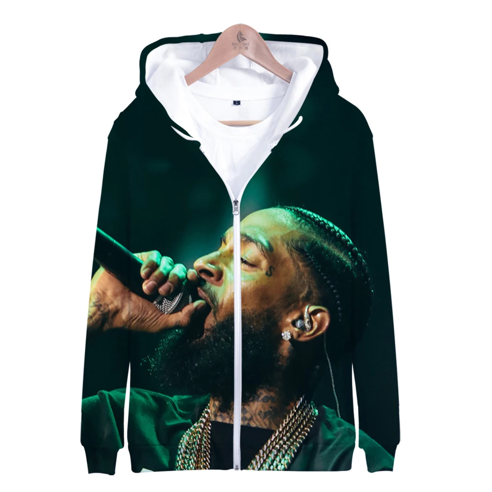nipsey hussle толстовка на молнии повседневные толстовки Новая модная крутая уличная осенняя и зимняя одежда толстовка