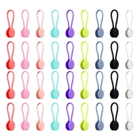 36pcs silicone cable magnet cord clips set magnetic twist ties management earphone organizers magnetic cable clips
