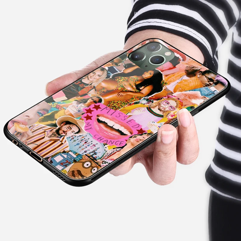 Популярные звезды моды Lizzo коллаж стекло Мягкий силиконовый чехол для телефона