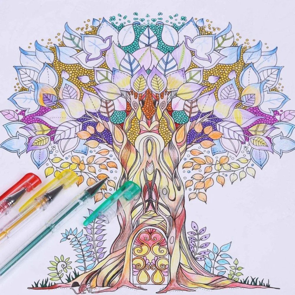 

100PCS Colorful Gel Pen DIY Fluorescent Watercolor Drawing Highlighter Refill Painting Gel Pen (100 Colors)